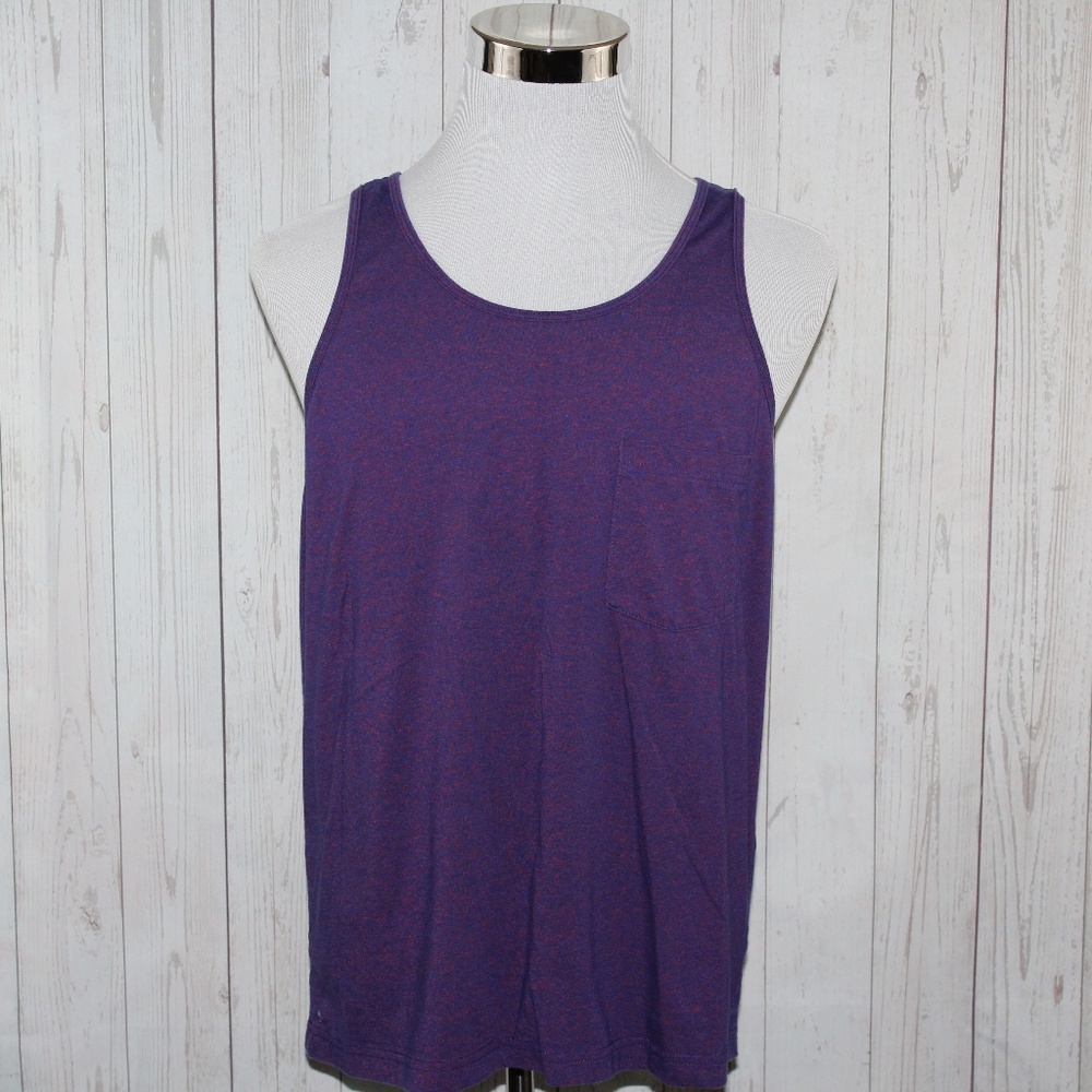 Rainbow One Size Purple Speckled Pink Tank Top